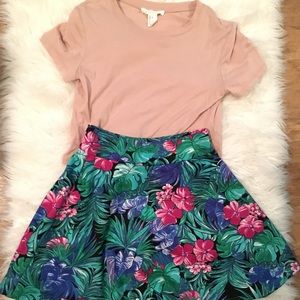 Floral skater skirt